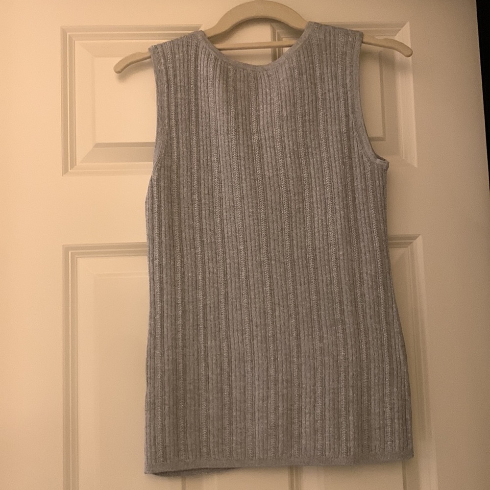 Talbots Soft Gray Knit Cardigan - Picture 6 of 6